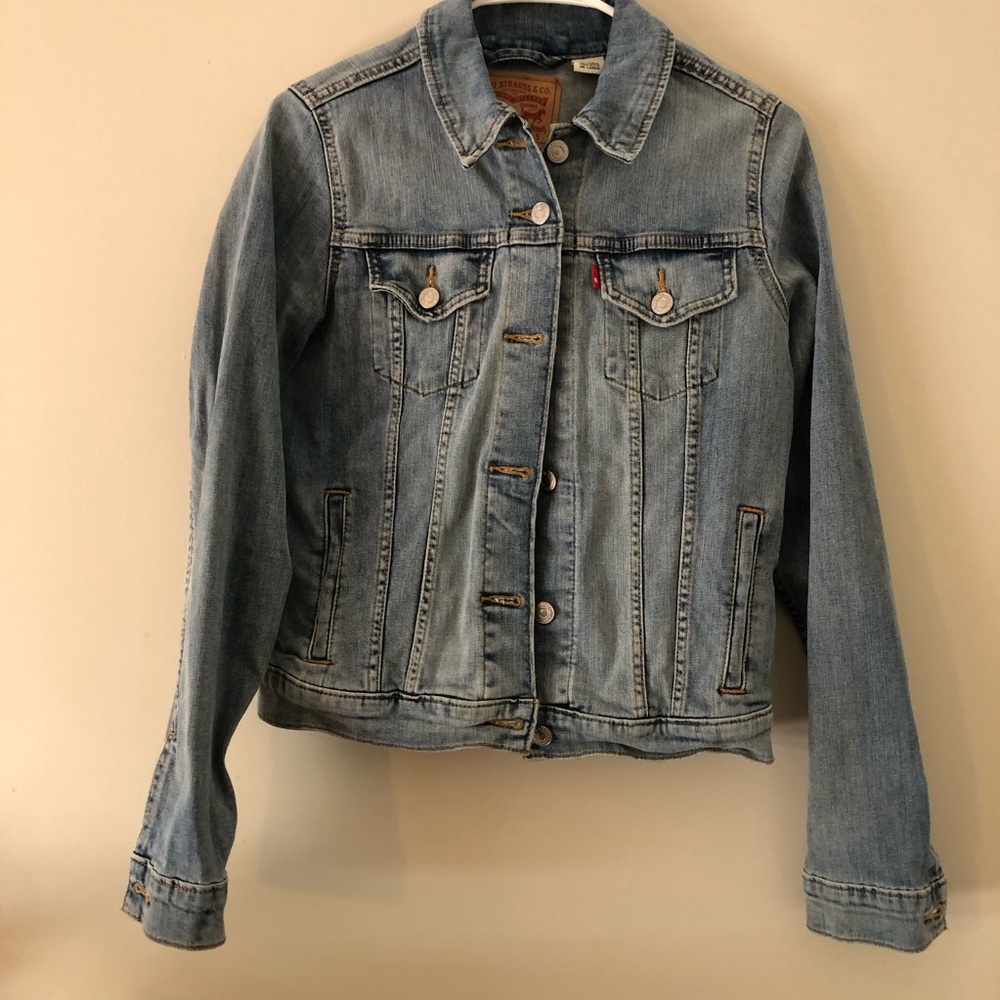 Levi Denim Jean Jacket - Button Down - Light Wash Size Small - Picture 3 of 11
